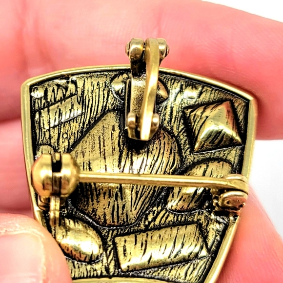 Heidi Daus Multicolor Swarovski Crystal Encrusted Tie Shaped Brooch Enhancer - Picture 11 of 13